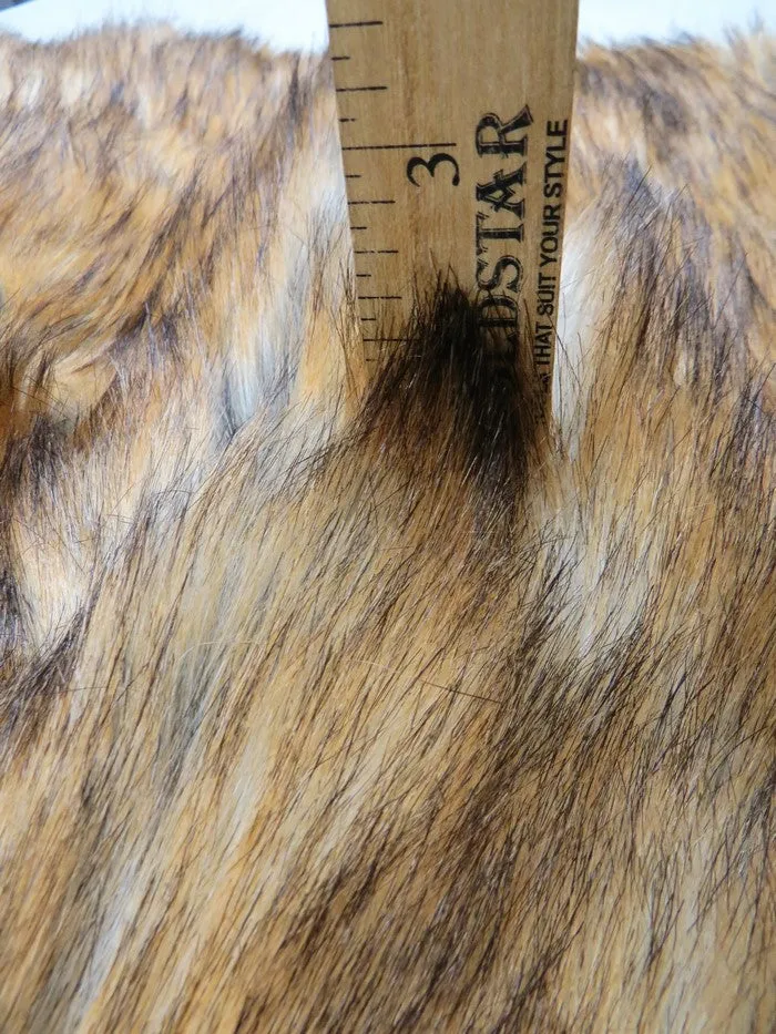 Texas Coyote Animal Faux Fur / Sold By The Yard