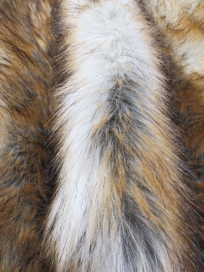 Texas Coyote Animal Faux Fur / Sold By The Yard