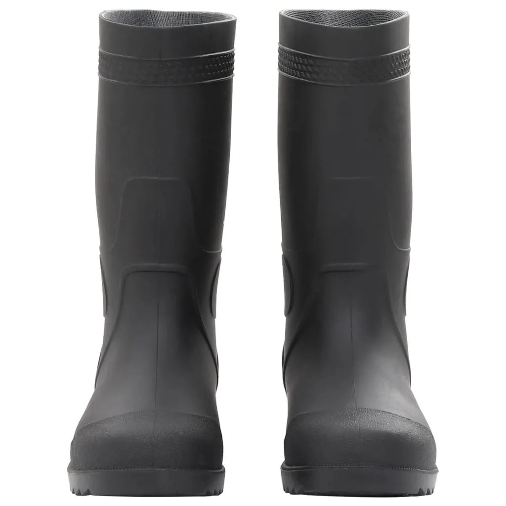 vidaXL Rain Boots Black Size 38 PVC