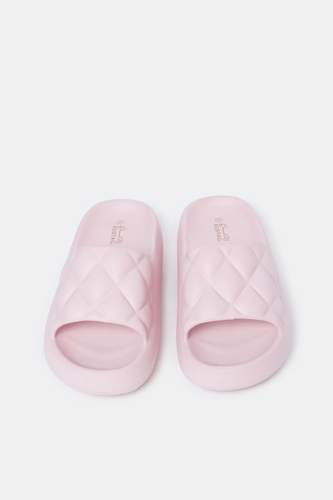 Women Pink Quilt Slide