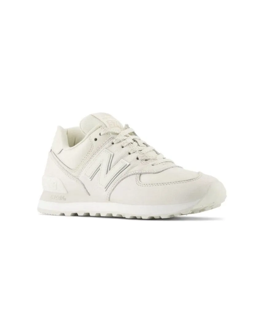 Women's New Balance 574 - Beige / White