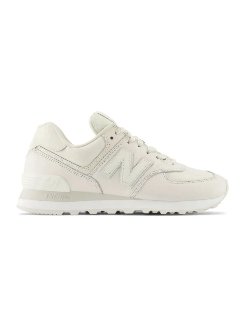 Women's New Balance 574 - Beige / White