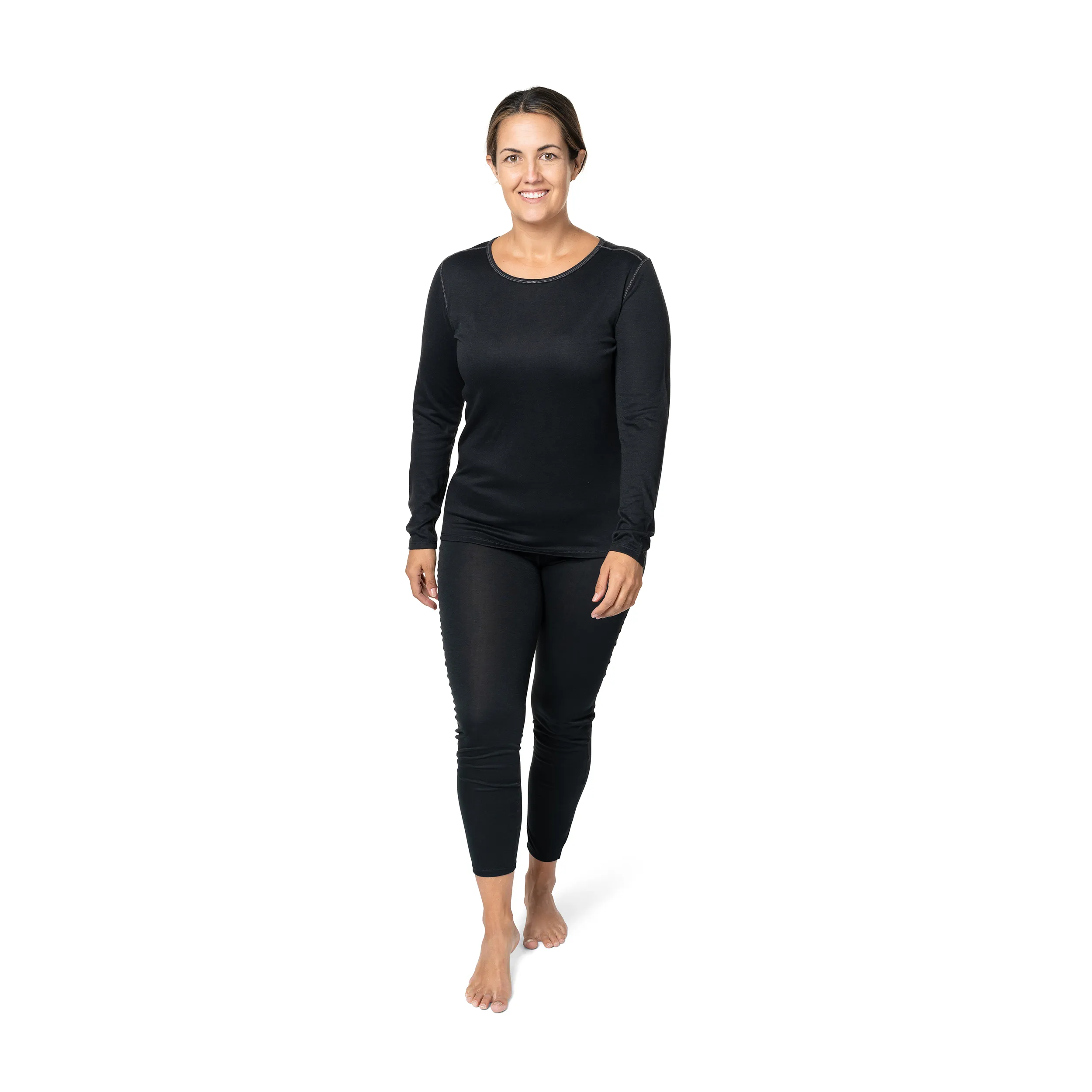 Women's Pepper Bi-Ply Crewneck - Black