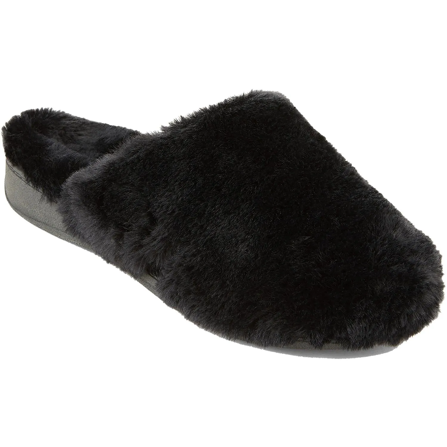 Women's Vionic Gemma Plush Black Faux Fur