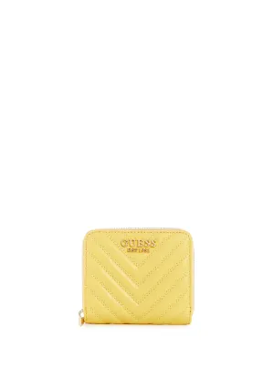 Yellow Keillah Quilted Small Wallet