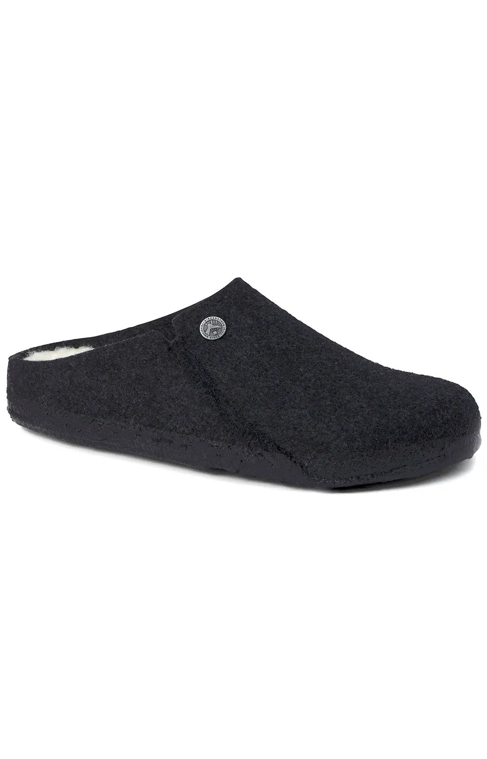 Zermatt Anthracite Shearling Wool Felt Comfort Slippers